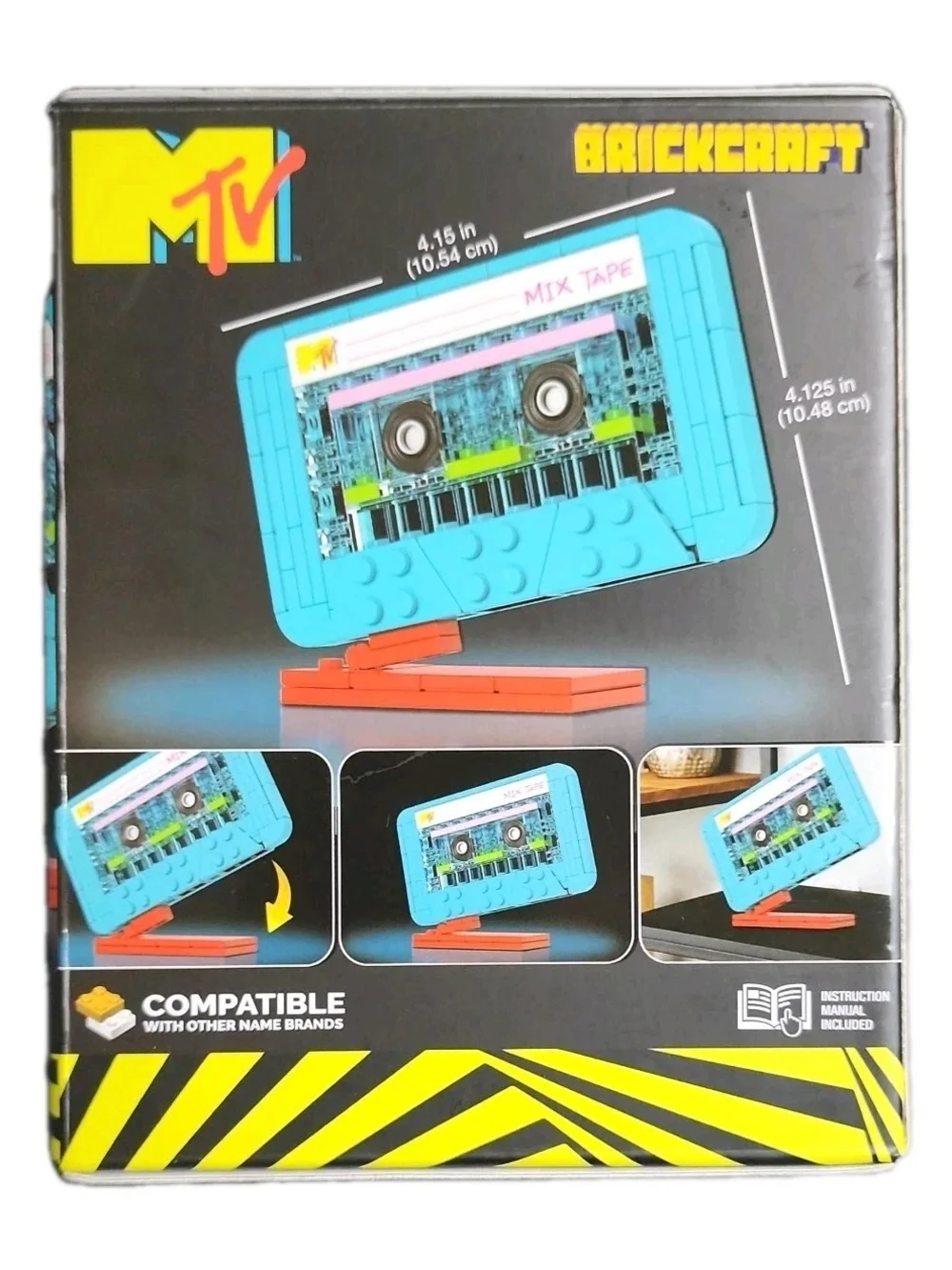 Brickcraft - MTV Cassette - Brick Building Set - 80 PCS - Retro Nostalgic - NEW